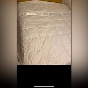 White Pottery barn king feather down blanket brand new never used